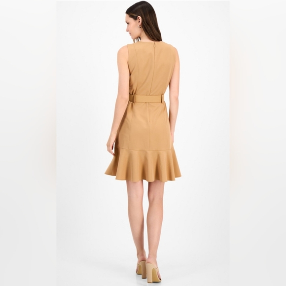 Tahari ASL Women's Belted Sleeveless Fit & Flare Dress Size 10 NWT $159 - Picture 5 of 8